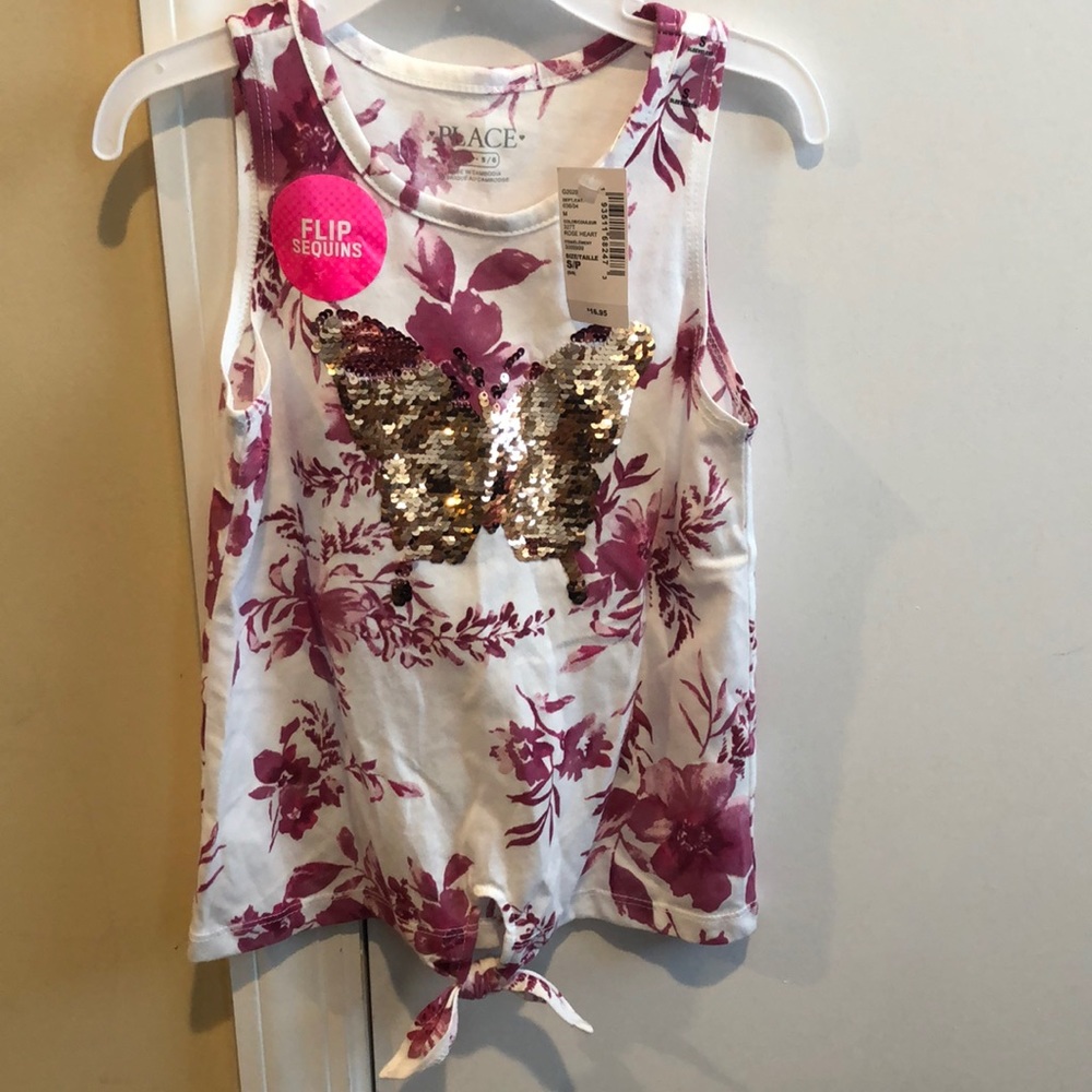 Girls tank top with tie detail NWT SZ Small